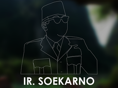 Line Art - Ir Soekarno design graphic design illustration