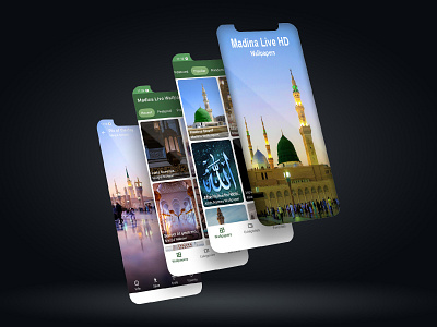 Madina Live Wallpapers App Design 3d animation branding graphic design logo motion graphics ui