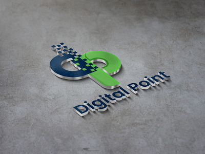 Digital Point Logo 3d branding design graphic design logo