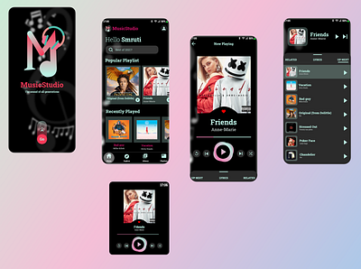 Music Player App app design ui ux