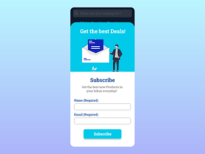 Subscribe UI adobexd app appdesign appui dailyui design subscribe subscribeappui ui ux