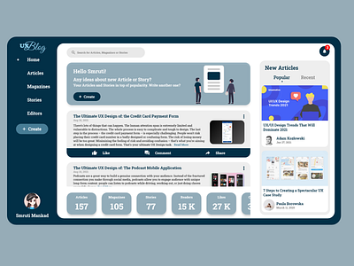 Blog Post UI by Smruti Mankad on Dribbble
