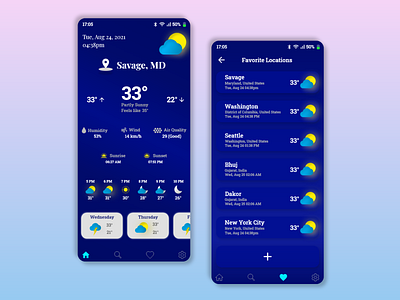 Weather App UI adobexd app appdesign appui dailyui design ui ux weather