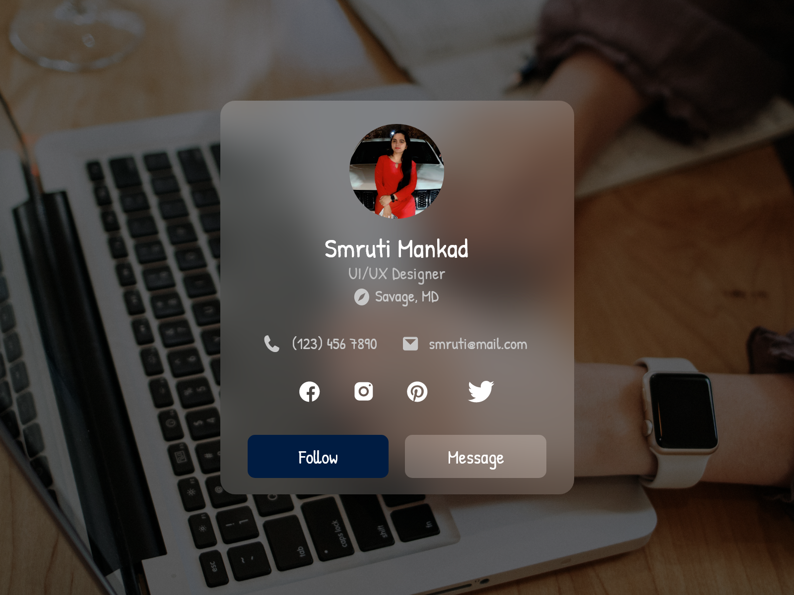 Info Card UI by Smruti Mankad on Dribbble