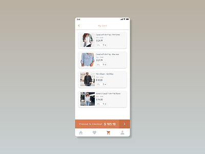 Shopping Cart UI app appdesign appui cart dailyui design shoppingcart ui ux