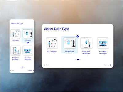 Select User Type UI