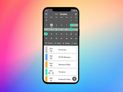 Schedule UI app appdesign appui dailyui dailyui071 design schedule ui ux