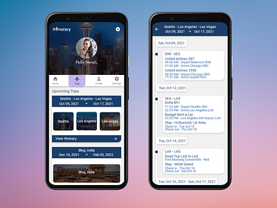 Itinerary UI