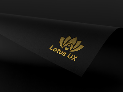 Logo design for LOTUX UX branding creative eyecatching logo fiverr flat design freelancer gold fuel logo icon icon design logo lotus luxury premium professional ux
