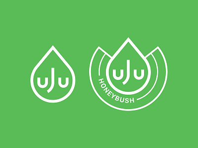 Uju Tea Logo branding drink droplet graphic design health honeybush identity logo simple smile tea