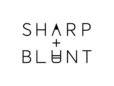 Sharp + Blunt logo blunt branding graphic desgin identity logo pencil sharp simple typogaphy