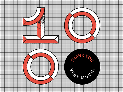 1000 Followers design graphic design illustration simple typography