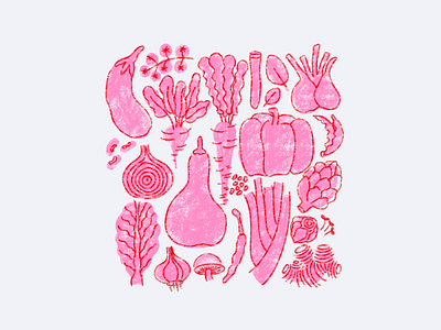 eat vegetables colour design flat print food graphic design illustration shapes vegetables