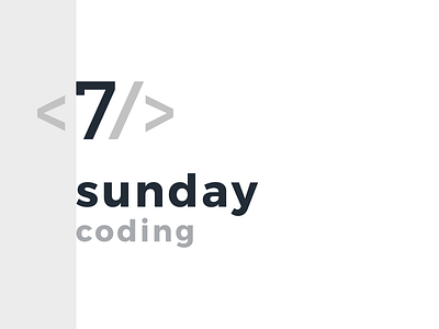 Sunday Coding