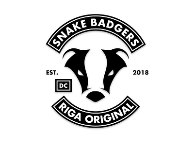 Snake Badgers badger biker brand latvia logo riga