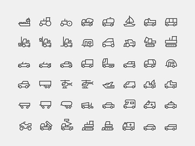 Vehicles Icon Set