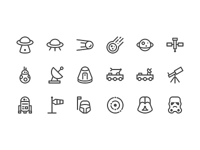 Space Stuff design icon icons nounproject pictogram space starwars universe