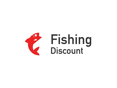 Fishing Discount Logo branding fish fishing icon iconography identity illustration latvia logo nature riga shop