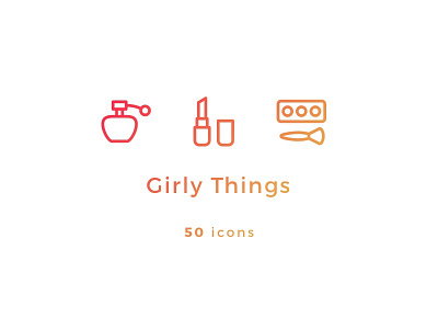 Girly Things Icons fashion icon iconfinder icons iconset latvia lipstick makeup nounproject pictogram riga sketchapp