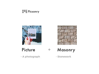 Picsonry Logo Explainer brand greyscale icon identity illustration logo marketplace pictures startup