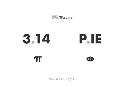 Picsonry on Pie Day fun joke maths nerd pi piday pun typography