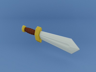 Low Poly Sword blender game isometric render sword weapon