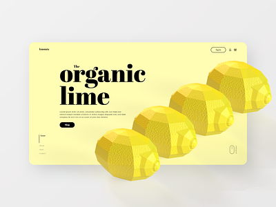 When life gives you lemons - 3D Lemon Web Concept 3d branding clean design lemons ui ui design ux ux design web web design