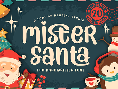 Mister Santa Font - Cute Fun Handwritten Font