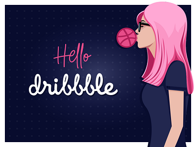 Hello Dribbble dribbble first hello invite shot