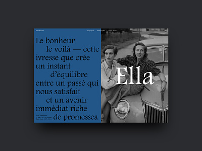Ella Maillart — Homepage concept