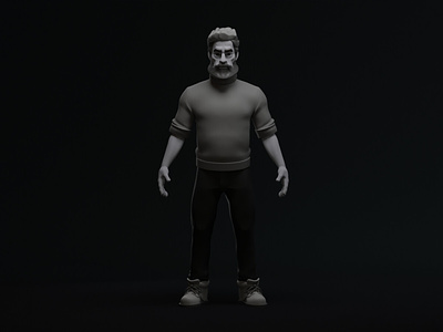 Father 3d 3d model blender cartoon character character design father male sculpt stylized zbrush