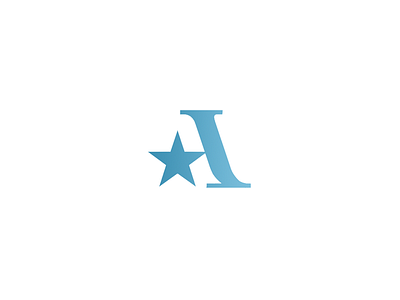 A a logo mark minimalism star stylist symbol
