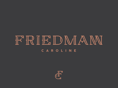 Caroline Friedmann antiqua cf custom lettering logo logotype monogram stamp type typo typography vintage