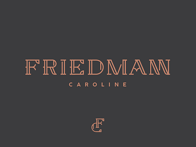 Caroline Friedmann antiqua cf custom lettering logo logotype monogram stamp type typo typography vintage