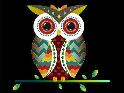 Owl design drawing illustration vectorart