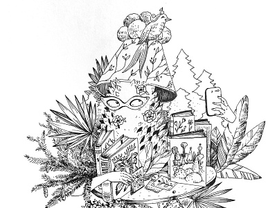 Black Forest Fairy Tale02 800x600 black and white drawing illustration ink