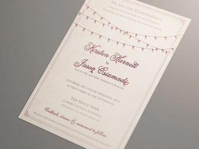 Wedding Invitation invitation letterpress wedding