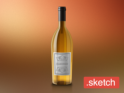 Wine Bottle sketch sketchapp freebie free