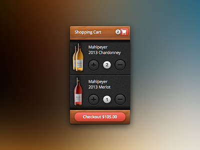 Shopping Cart app ios sketch2 sketchapp wine