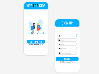KITS FOR KIDS (Volunteer Event) UI Design app design ui ux