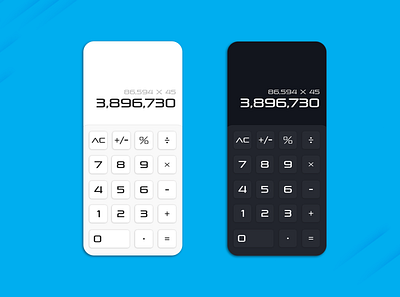 Calculator UI #DailyUI #004 app design ui ux