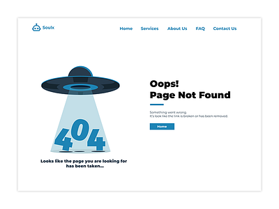 DailyUI 008 - Error 404 Page