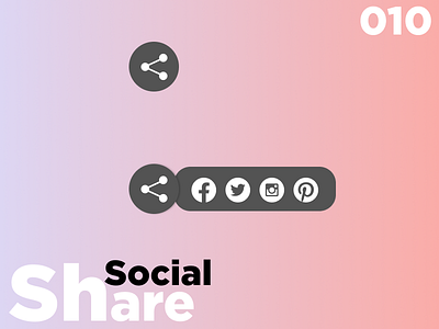Daily UI 010 - Social Share Icon app branding design icon illustration logo typography ui ux vector