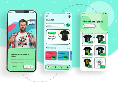 Tshirt Printing App Design adobe xd app design app template app ui design download free free design free template freebie mobile mobile app template mobile application mobile design mobile ui template ui user interface web design xd template