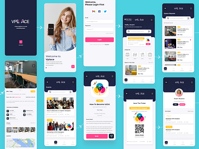 Vpalce - Coworking space booking app Ui