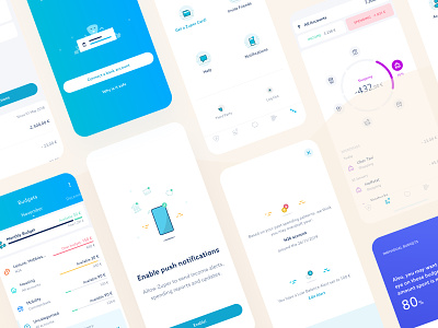 Zuper App app bank budgeting design digitalbank finance finance app graphic illustration interface mobile smartphone app startup ui ux visual