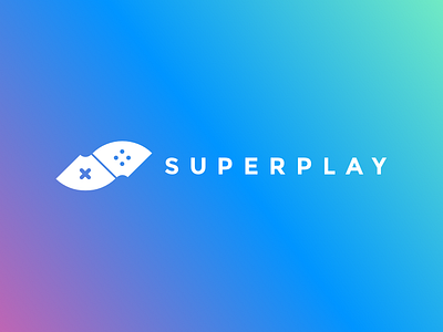 Superplay design graphic joystick logo play super visual