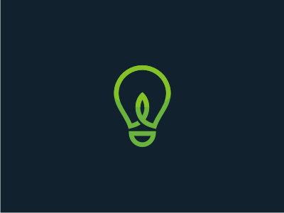 Eco Light brand bulb eco energy green idea leaf light logo natural nature