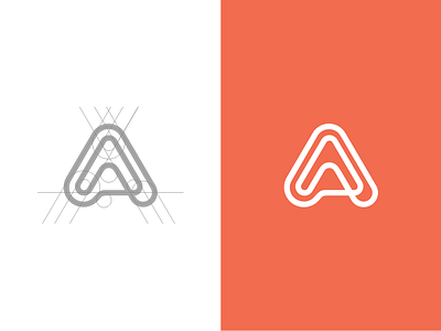 A Letter Grid a a logo a symbol alphabet app brand grid lettermark logo minimal monogram