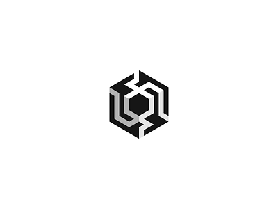 Boltzmann box brand branding connect cube data hexa logo mark symbol technology